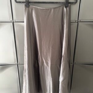 Satin-like Black Women's Skirt